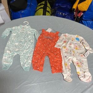 3 Unbranded Kids Orange Heart Romper - Comfortable One-Piece